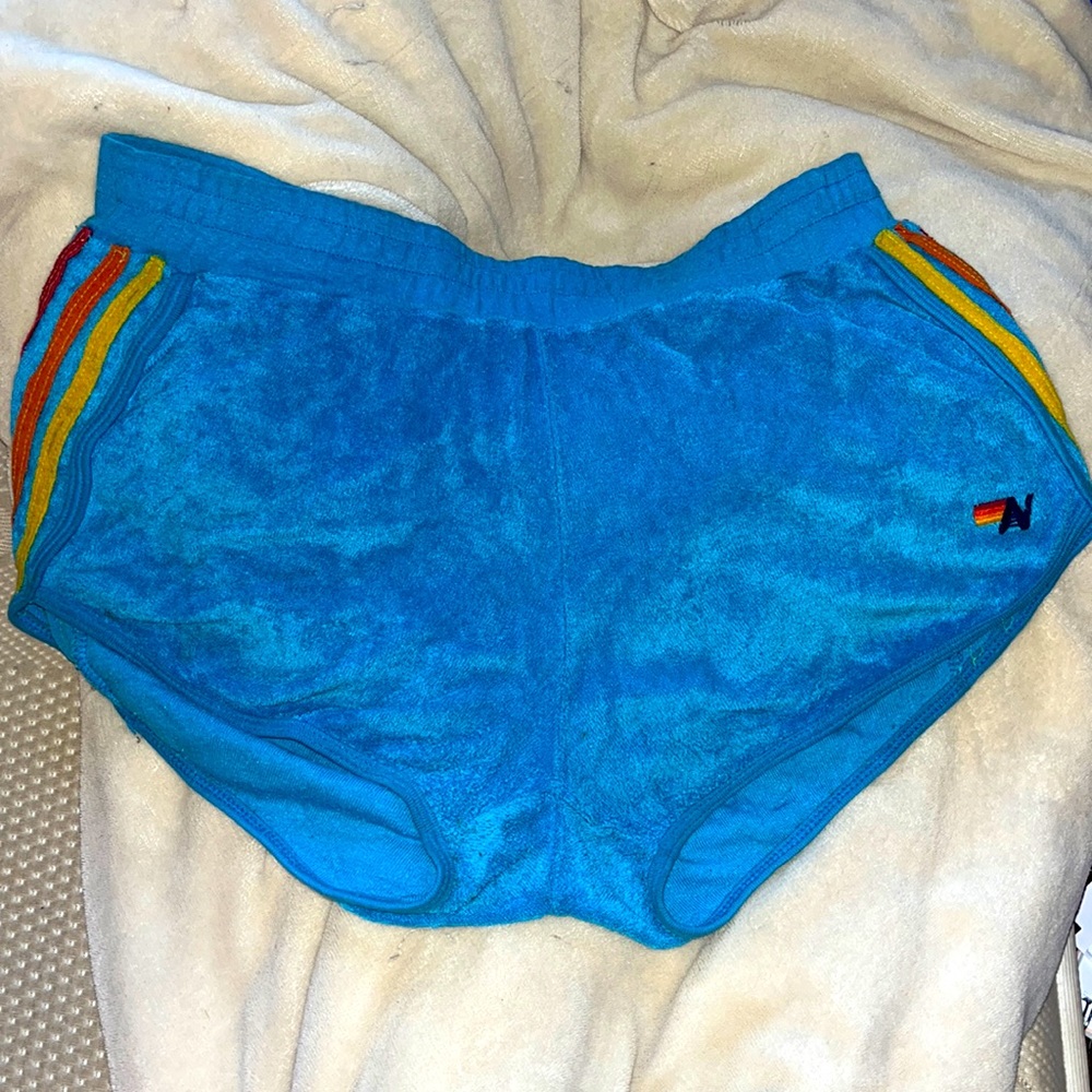 Aviator 👩🏻‍✈️ Nation Blue Terry Cloth Shorts Size Medium